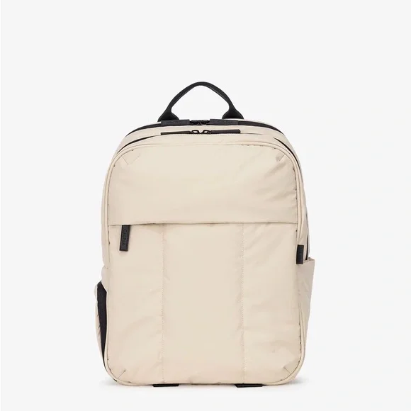 Calpak Kaya Cream Backpack with Black Detailing Kaya 15 inch Laptop Backpack | CALPAK main image 4